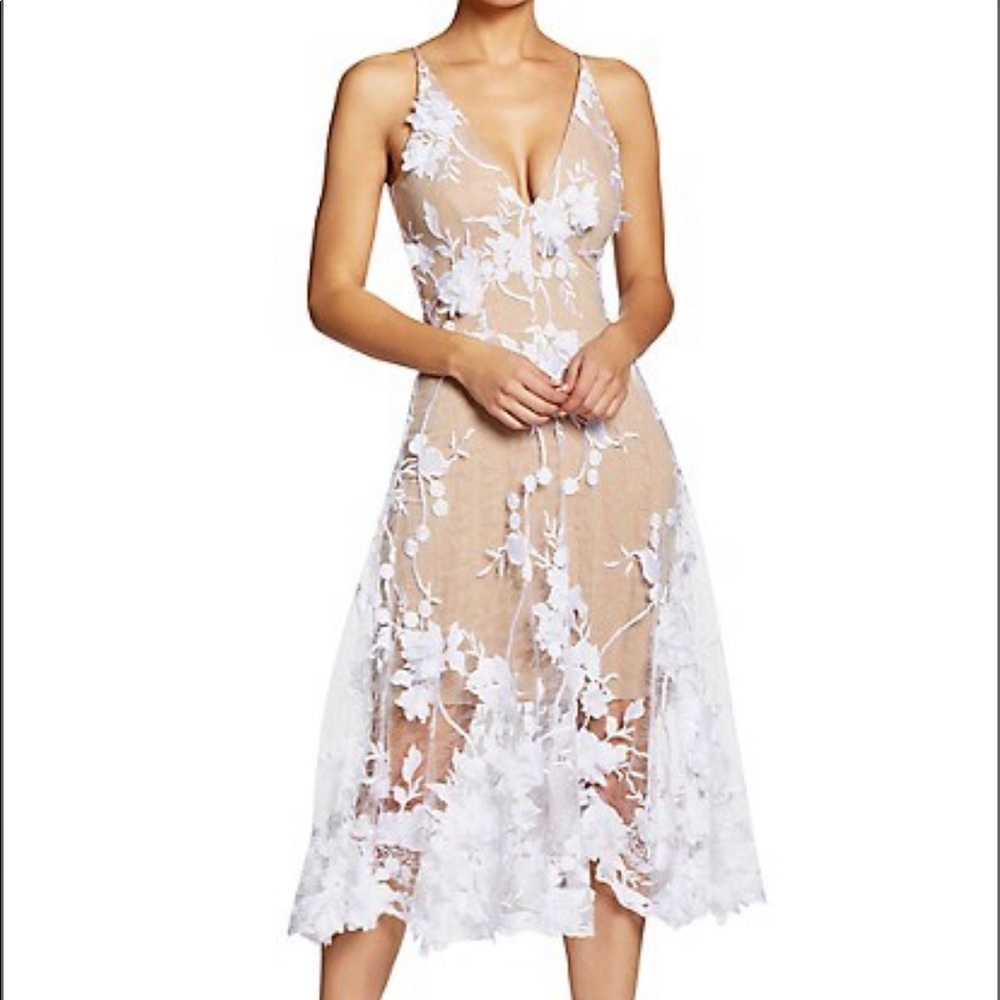 Dress the Population | Audrey Lace A-Line Dress